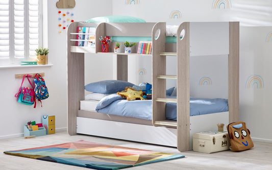 Julian Bowen Mars Taupe Wooden Bunk And Underbed