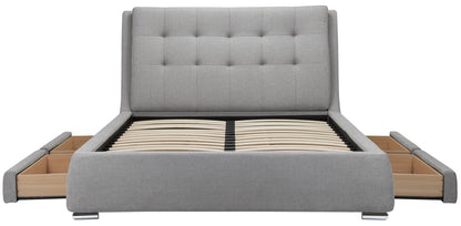 Birlea Mayfair 6ft Super Kingsize Grey fabric Bed Frame