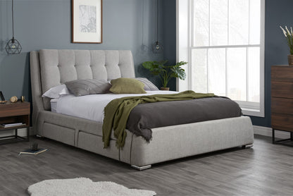 Birlea Mayfair 5ft Kingsize Grey fabric Bed Frame