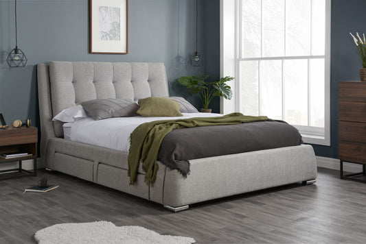 Birlea Mayfair 6ft Super Kingsize Grey fabric Bed Frame