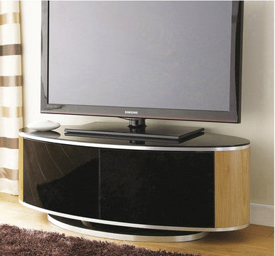 Mda Designs Luna Oak Oval TV Cabinet For TVs Up To 50 Inches