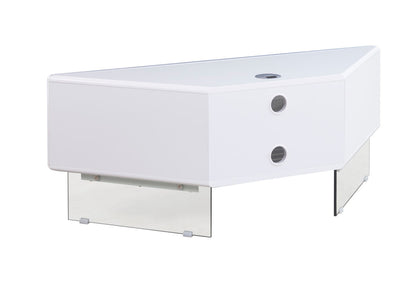 Antares White Hybrid Corner TV Unit For TVs Up To 55 Inches