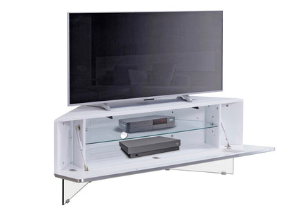 Antares White Hybrid Corner TV Unit For TVs Up To 55 Inches