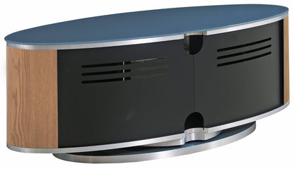 Luna Grey/Oak Oval TV Stand For TVs Up To 50 Inches