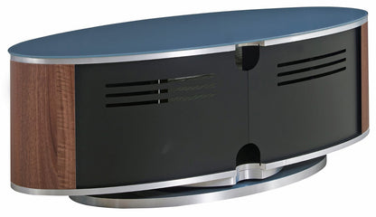 Luna Grey/Walnut Oval TV Stand For TVs Up To 50 Inches