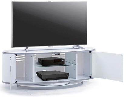 Oval TV stand for living room