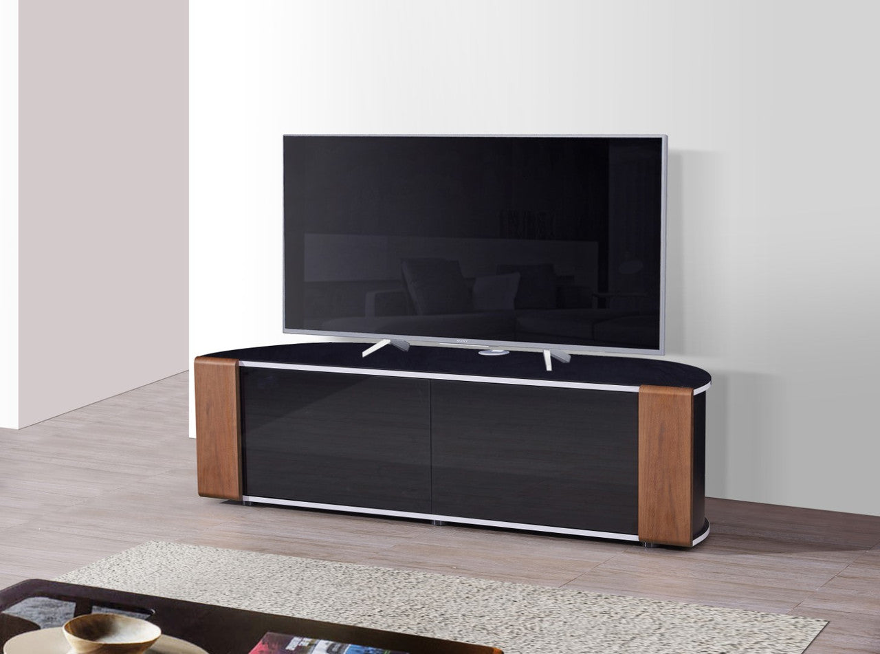 Sirius 1600 Corner TV Stand For TVs Up To 65 Inches With Oak/Walnut Trims