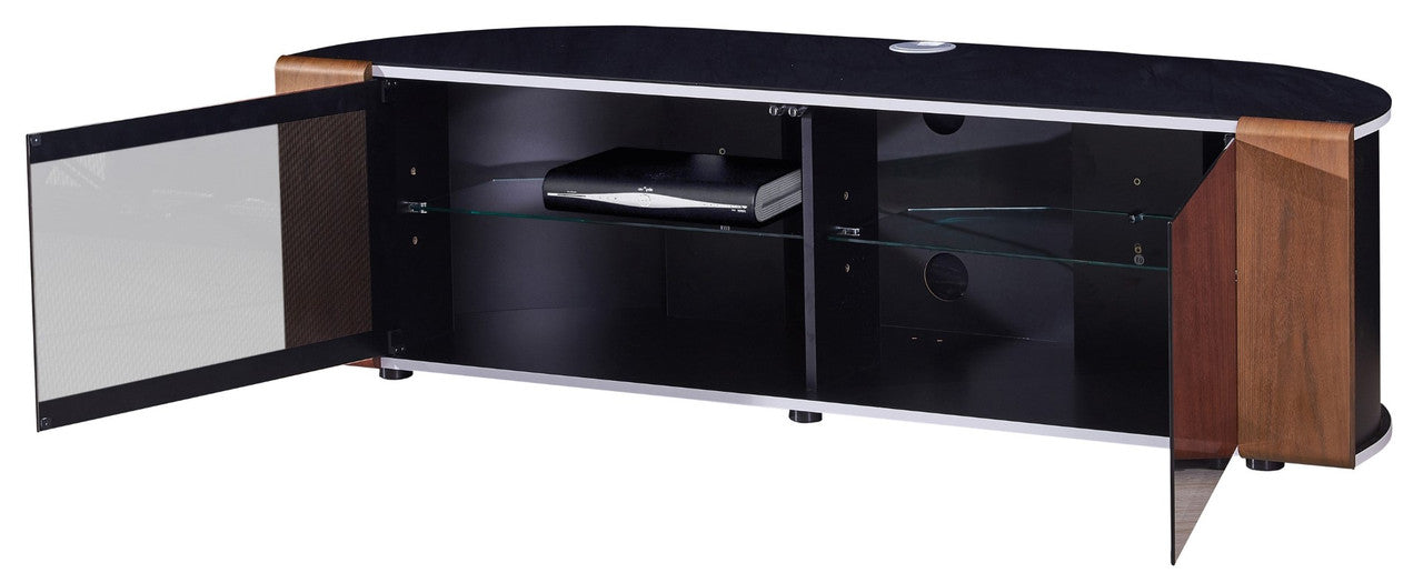 Sirius 1600 Corner TV Stand For TVs Up To 65 Inches With Oak/Walnut Trims