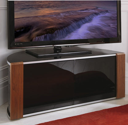 MDA Designs Sirius 850 Corner TV Unit For TVs Up To 40" With Oak/Walnut Trims