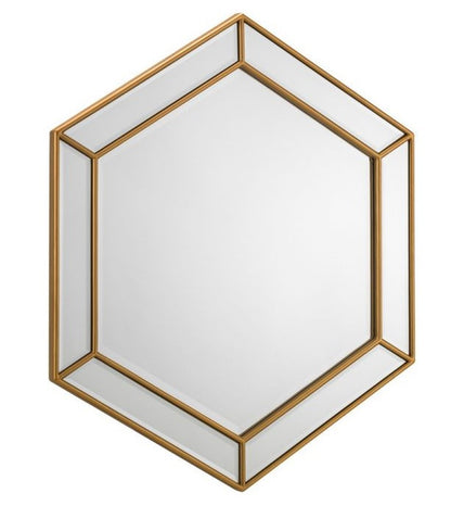 Julian Bowen Melody Hexagonal Gold Wall Mirror