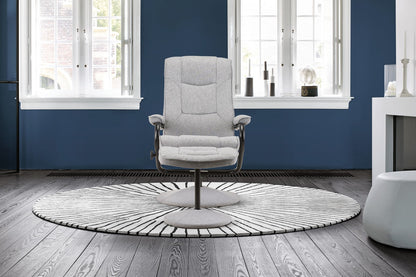 Birlea Memphis Grey Swivel Chair & Footstool