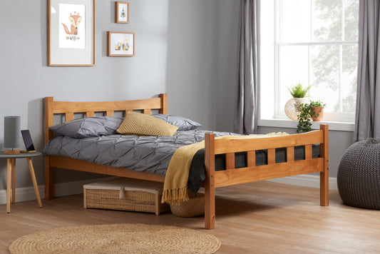 Birlea Miami 4ft6 Double Brown Pine Bed Frame