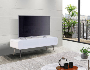 Mira 1200 Hybrid Gloss White TV Cabinet For Up To 60 Inch TVs MDA Designs