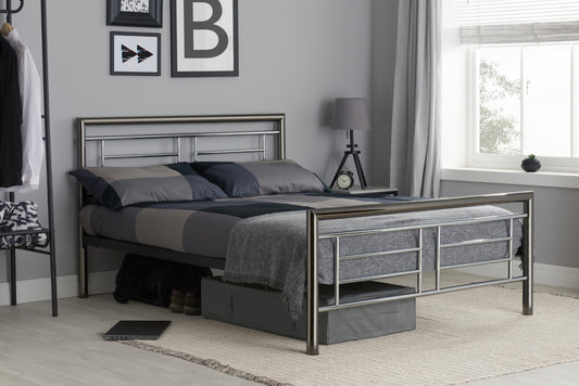 Birlea Montana 4ft6 Double Silver Metal Bed Frame