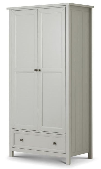 Julian Bowen Maine Dove Grey 2 Door 1 Drawer Combination Wardrobe