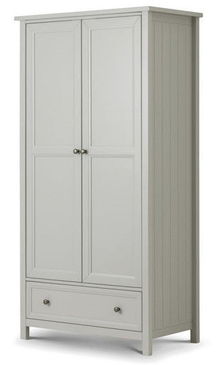 Julian Bowen Maine Dove Grey 2 Door 1 Drawer Combination Wardrobe