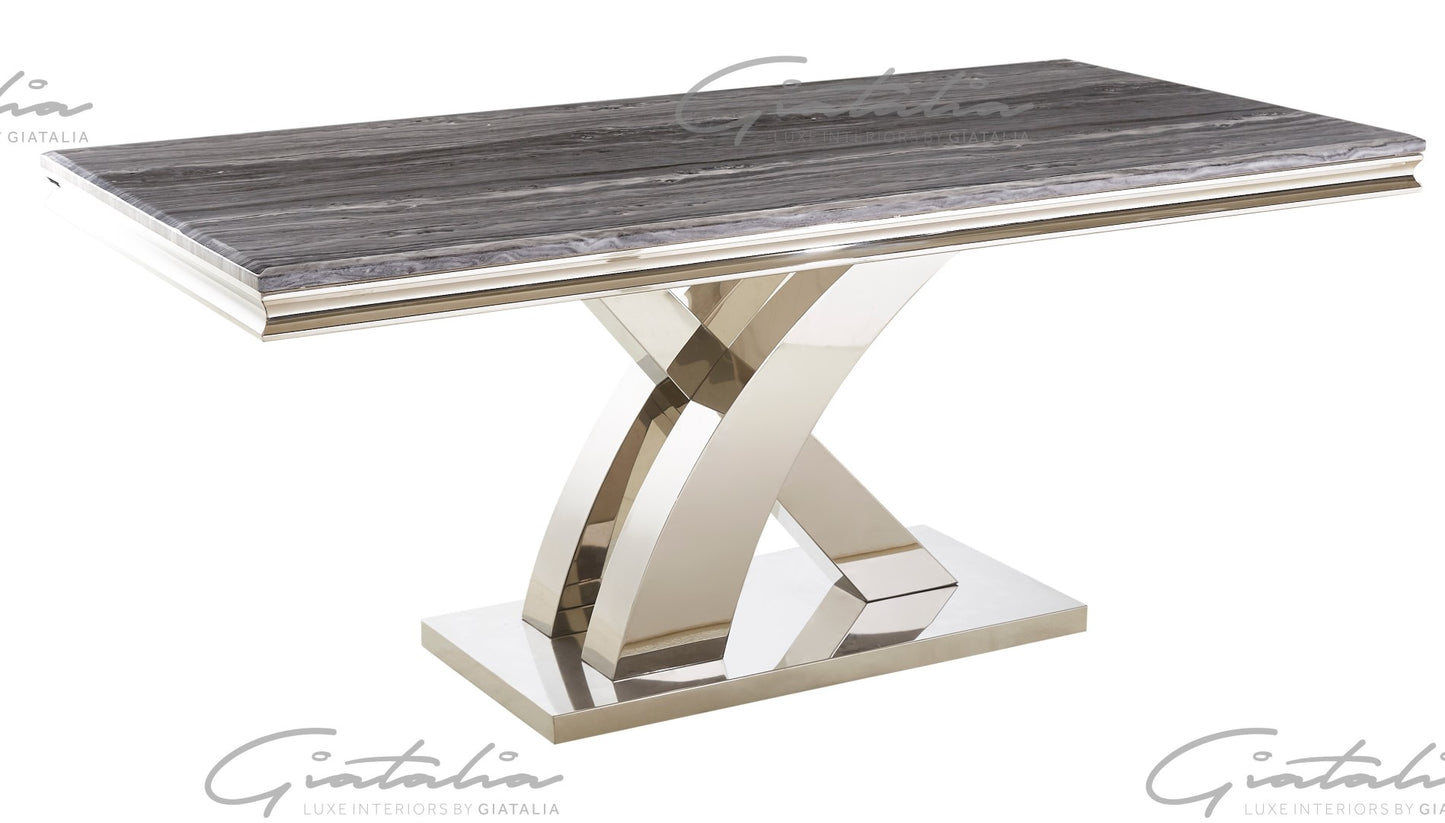 Giatalia Mayfair 180cm Grey Marble Dining Table