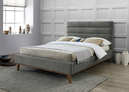 Time Living Mayfair 4ft6 Double Light Grey Fabric Bed Frame