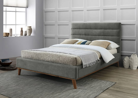 Time Living Mayfair 4ft6 Double Light Grey Fabric Bed Frame