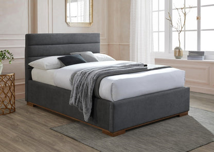 Time Living Mayfair 4ft6 Double Dark Grey Fabric Ottoman Bed Frame