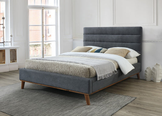 Time Living Mayfair 5ft Kingsize Dark Grey Fabric Bed Frame
