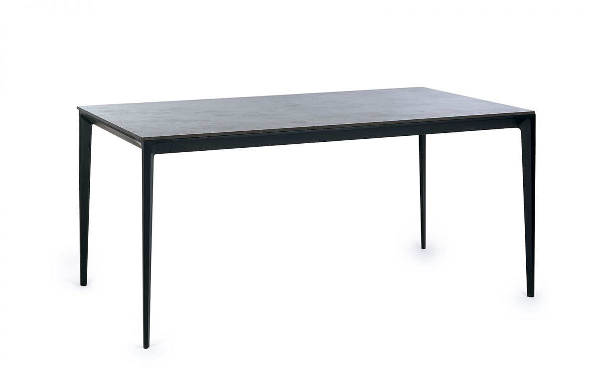 Miami Rectangular Stone Top Dining Table - Slate Grey