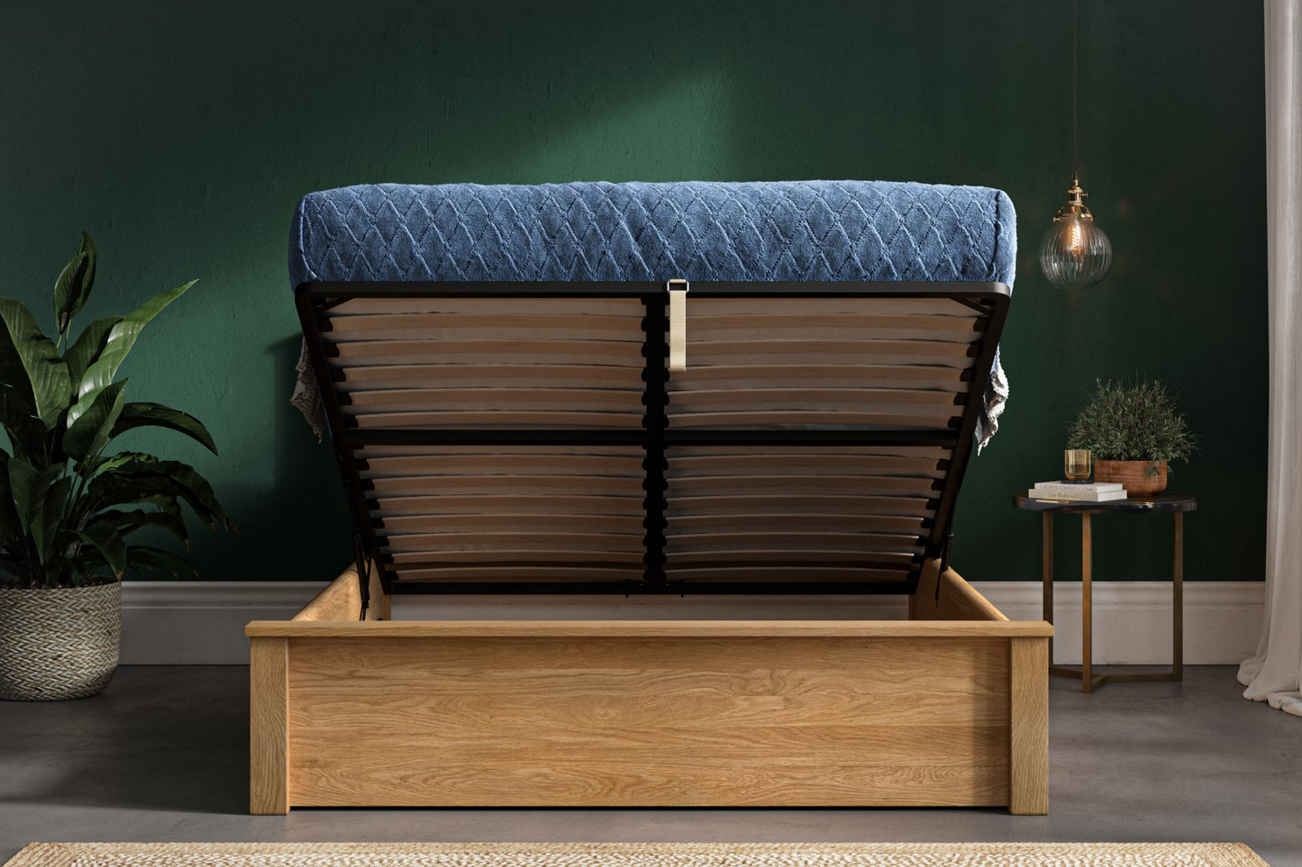 Emporia Monaco Super Kingsize Solid Oak Ottoman Bed Frame
