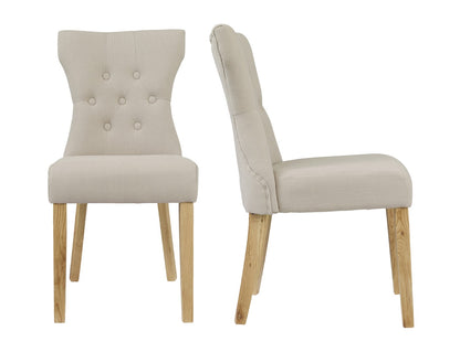 LPD Naples Beige Hopsack Dining Chair