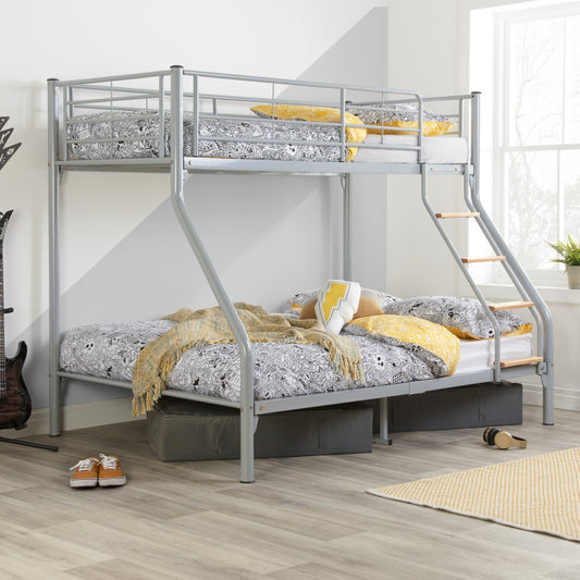 Birlea Nexus 4ft6 Double Silver Bunk Bed Frame