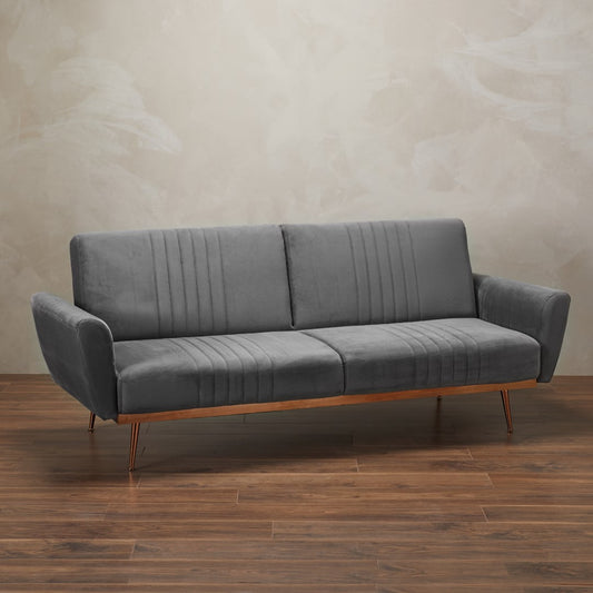 LPD Nico Grey Velvet Sofa Bed