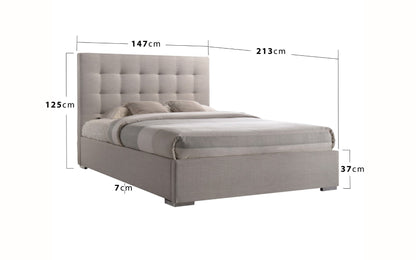 Time Living Nevada 4ft6 Double Sand Fabric Bed Frame