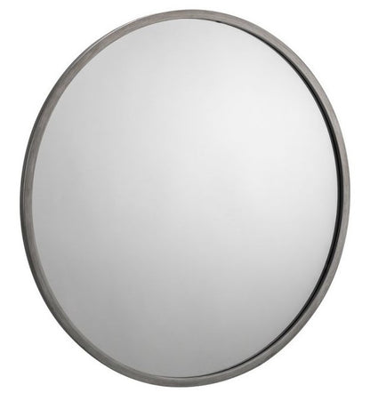 Julian Bowen Octave Round Pewter Wall Mirror