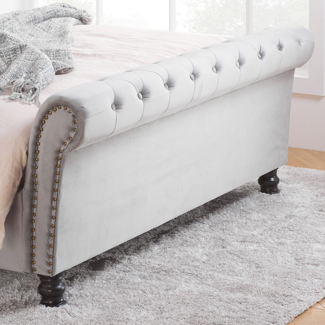 Birlea Opulence 4ft6 Double Grey Fabric Bed Frame