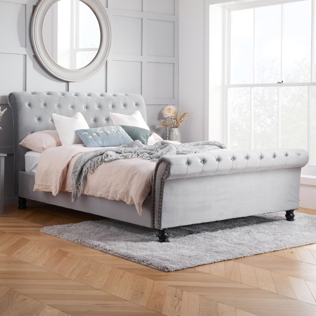 Birlea Opulence 5ft Kingsize Grey Fabric Bed Frame