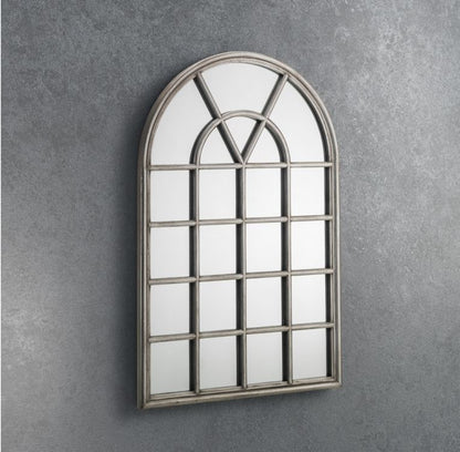 Julian Bowen Opus Pewter Window Mirror