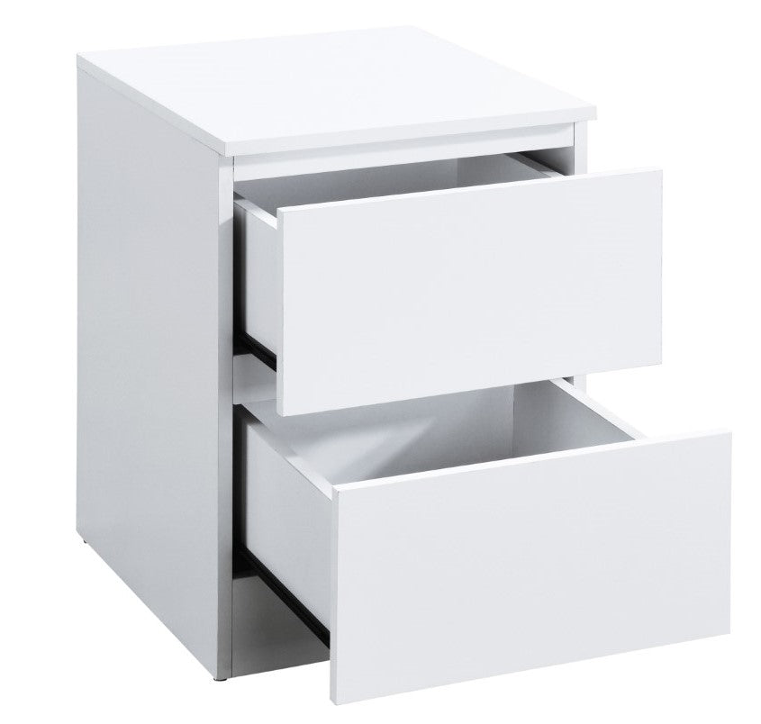 Birlea Oslo White 2 Drawer Bedside