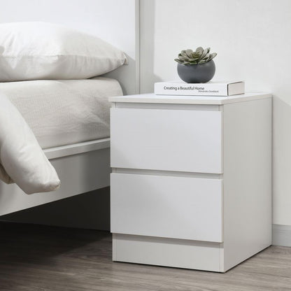 Birlea Oslo White 2 Drawer Bedside