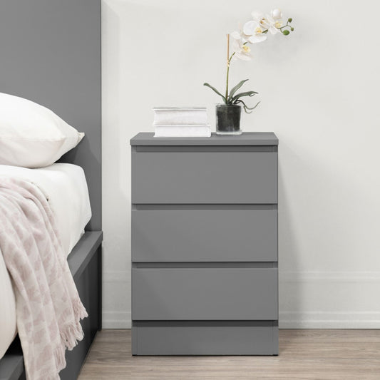 Birlea Oslo Grey 3 Drawer Bedside