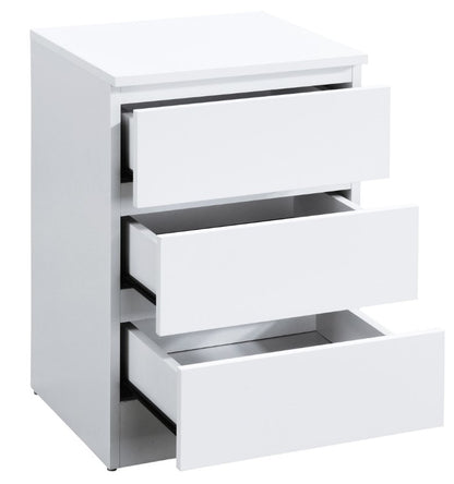 Birlea Oslo White 3 Drawer Bedside