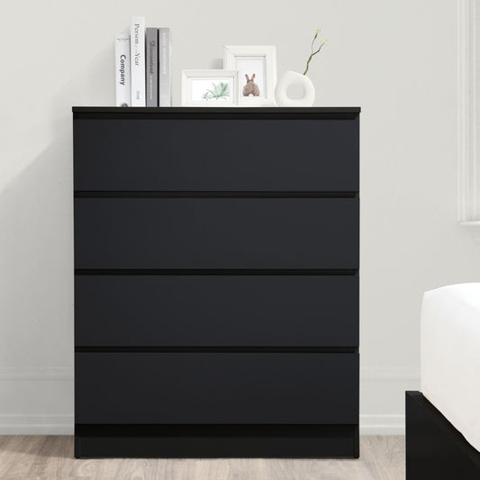 Birlea Oslo Black 4 Drawer Chest