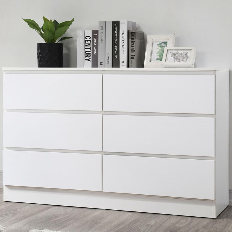 Birlea Oslo White 6 Drawer Chest