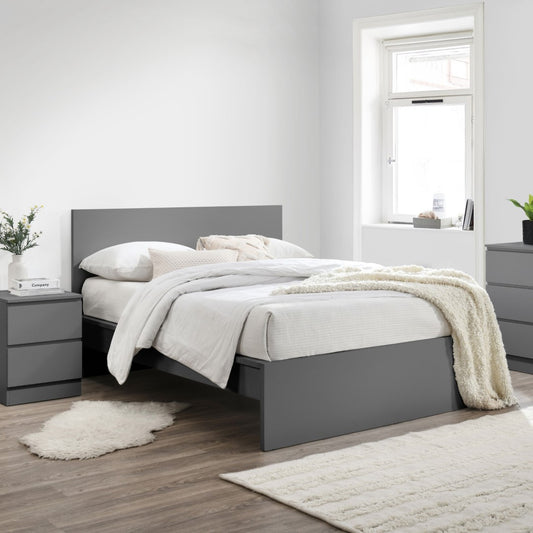 Birlea Oslo 5ft Kingsize Grey Wooden Bed Frame