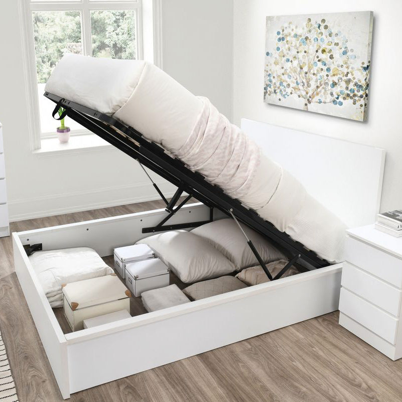 Birlea Oslo 4ft6 Double White Wooden Ottoman Bed Frame