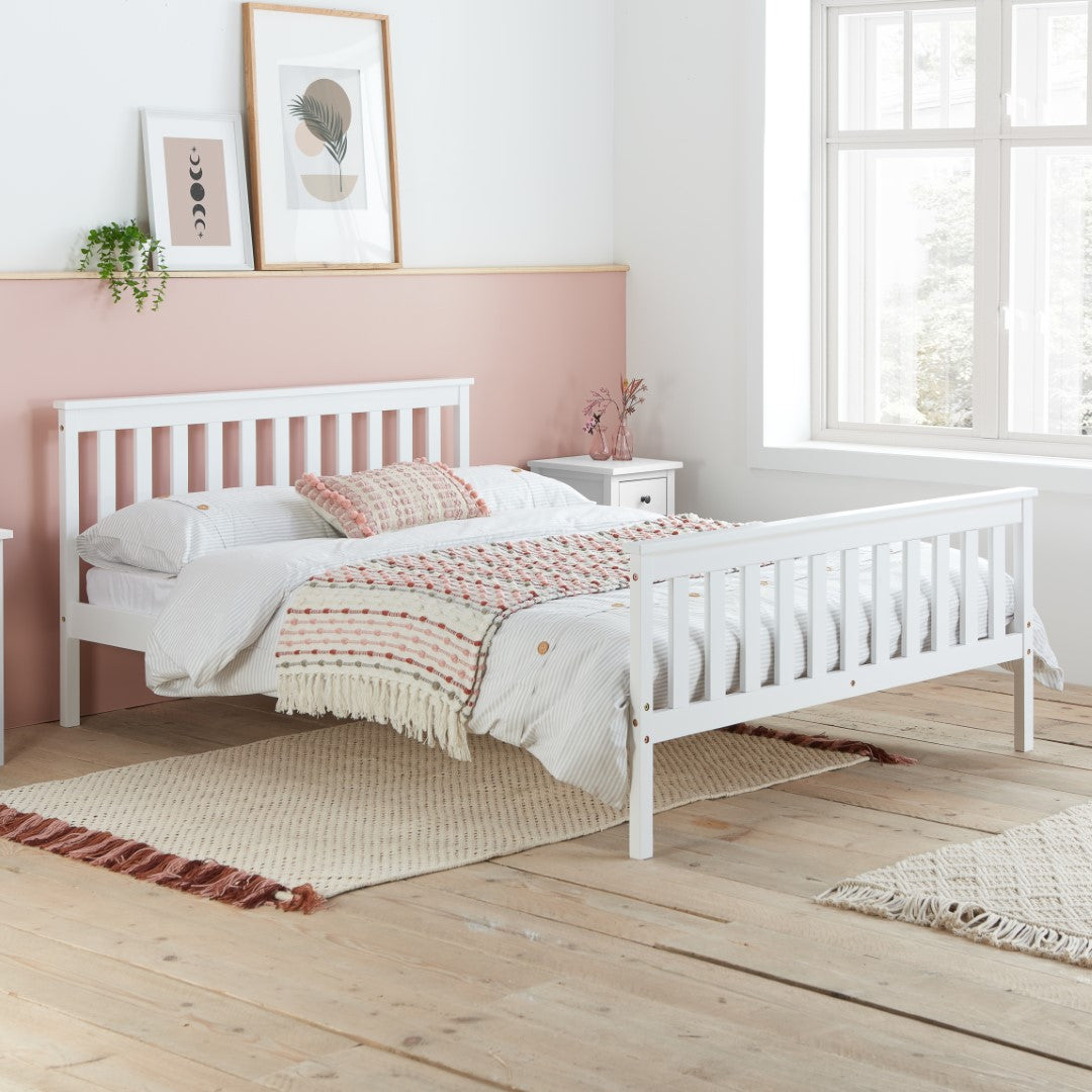 Birlea Oxford 4ft6 Double White Pine Bed Frame