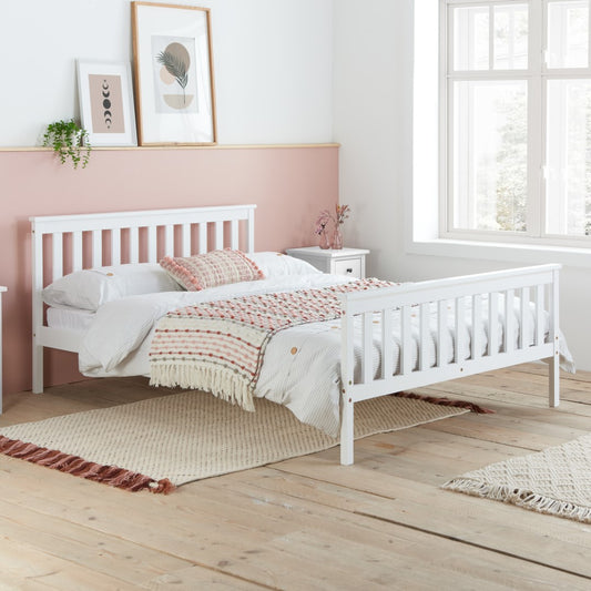Birlea Oxford 4ft6 Double White Pine Bed Frame
