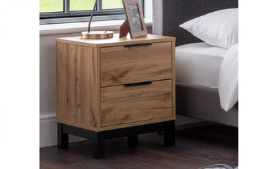 2 drawer oak  bedside table online. sale price