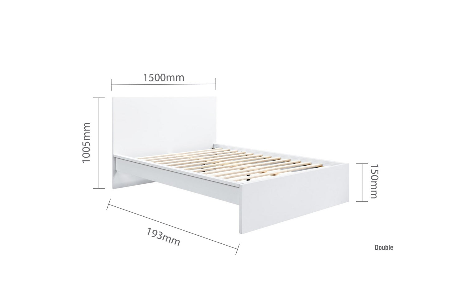 Birlea Oslo 4ft6 Double White Wooden Bed Frame