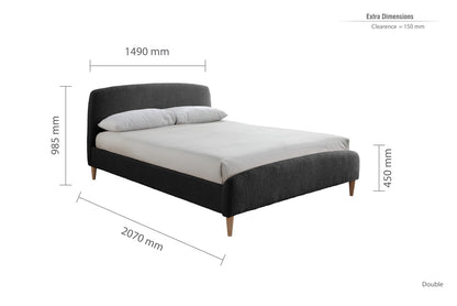 Birlea Otley 4ft6 Double Charcoal Fabric Bed Frame