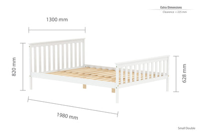 Birlea Oxford 4ft6 Double White Pine Bed Frame
