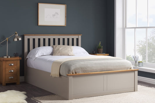 Birlea Phoenix 4ft Small Double Pearl Grey Ottoman Bed Frame